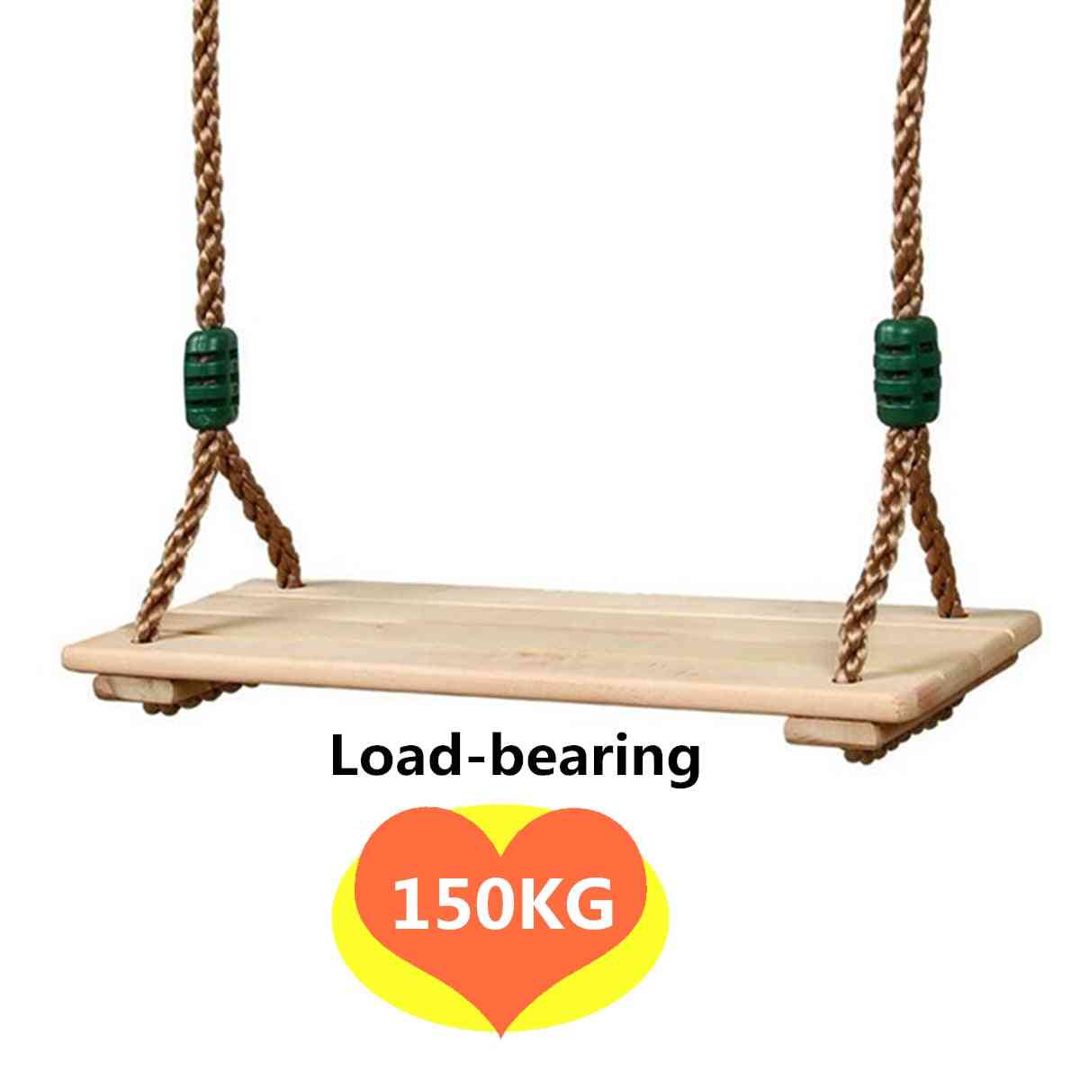 Wooden Garden Swing Seat For Adults And Children With Rope