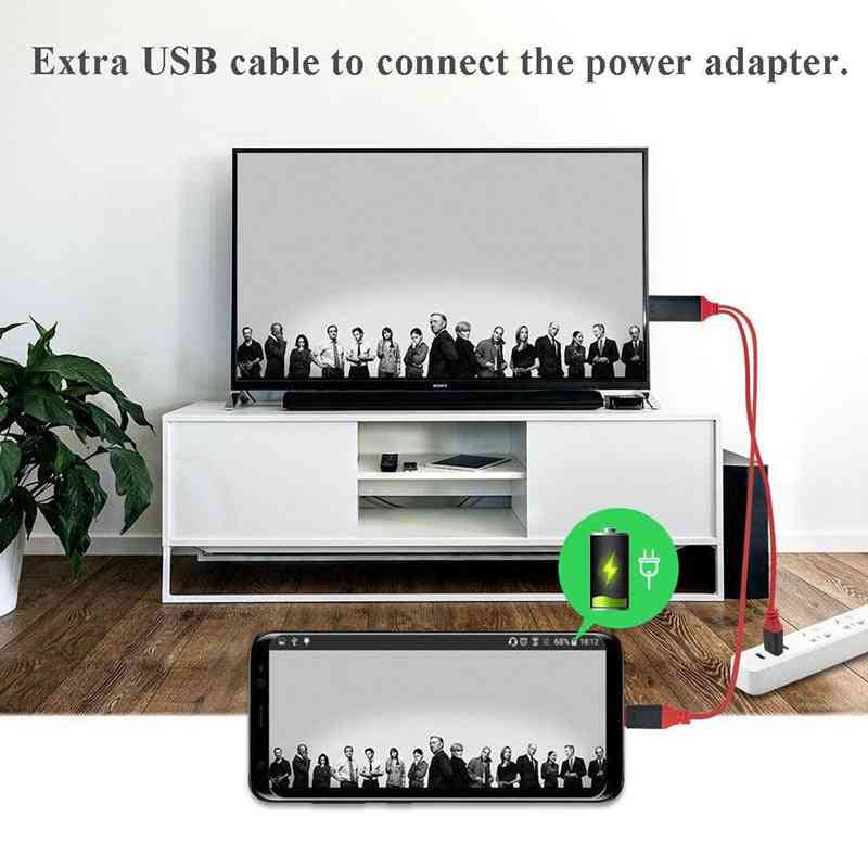 HDMI-Stecker HD, Konverter USB-TV-Tuner (rot-a) -
