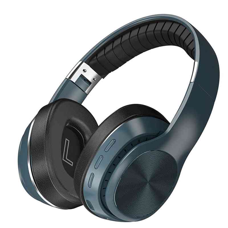 Auriculares inalámbricos de alta fidelidad Auriculares plegables bluetooth Soporte para tarjeta TF / Radio FM / Auriculares estéreo auxiliares Bluetooth con micrófono Deep-Bass - Negro