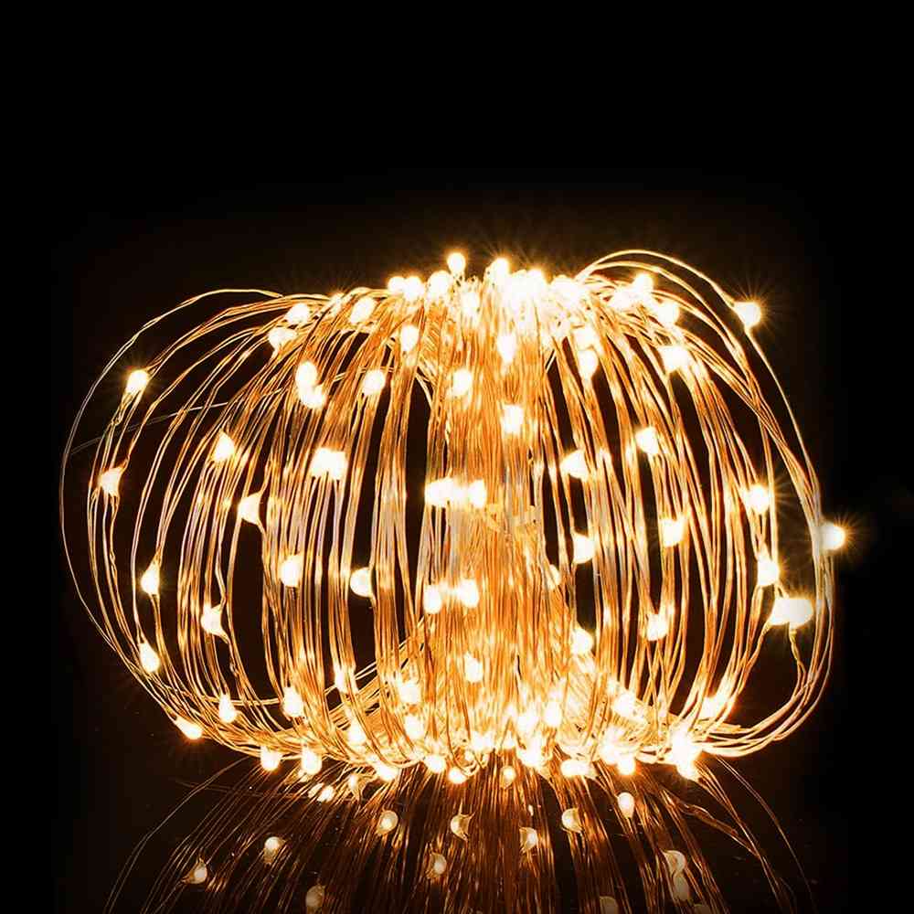 5/20m Solar Copper Led Light String For Indoor / Outdoor Lighting