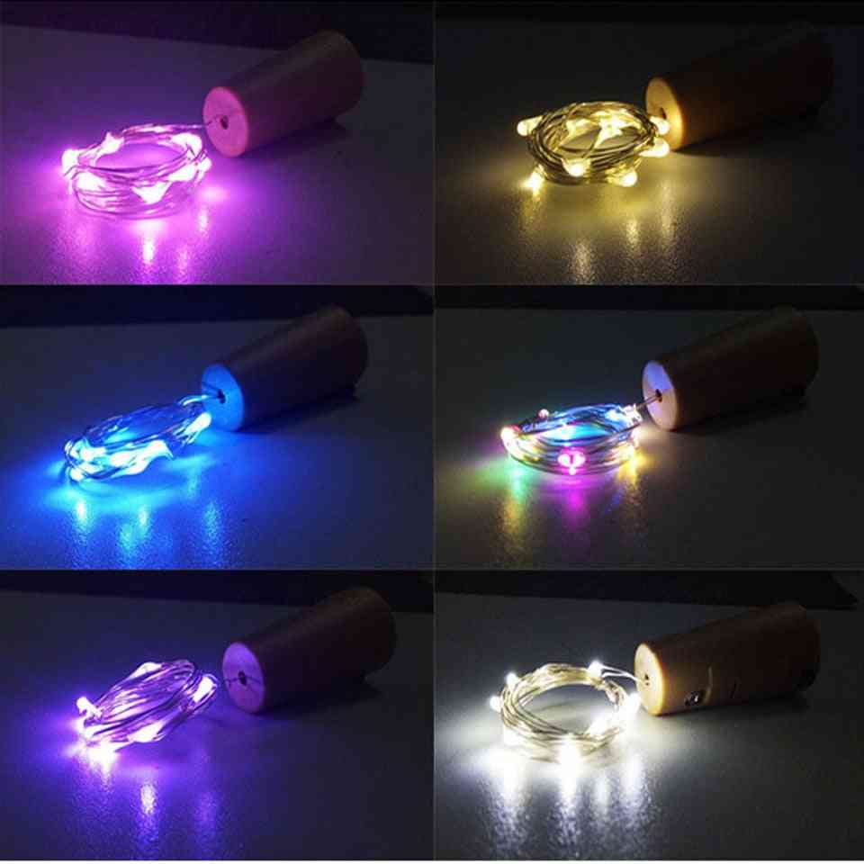 Wine Bottle Lights With Cork Battery Operated Led