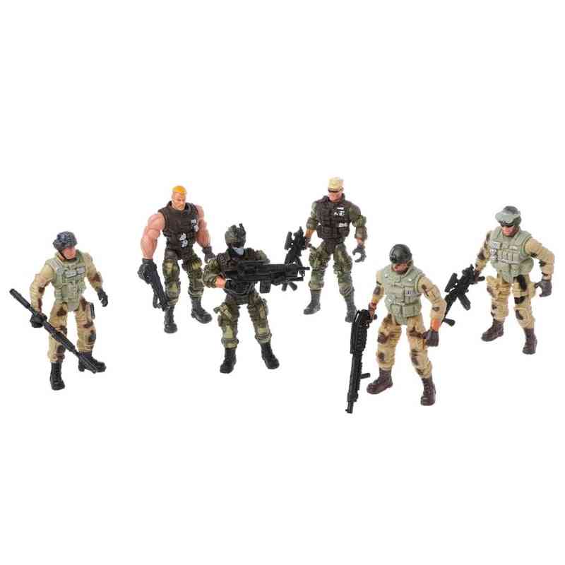 Set Of Army Soldiers With Weapon-action Figure Toy