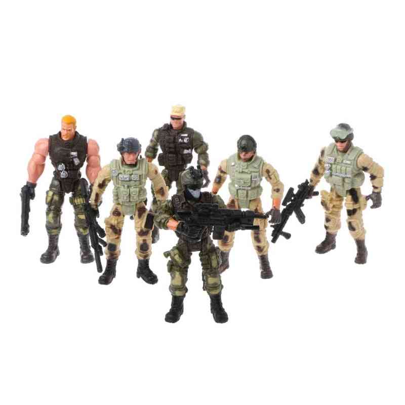Set Of Army Soldiers With Weapon-action Figure Toy