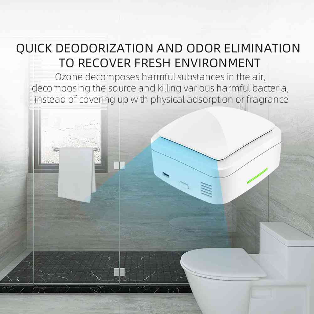 Mini Portable Ozone Generator Air Purifier Deodorizer Sterilizer For Car Home Office R30 (white)
