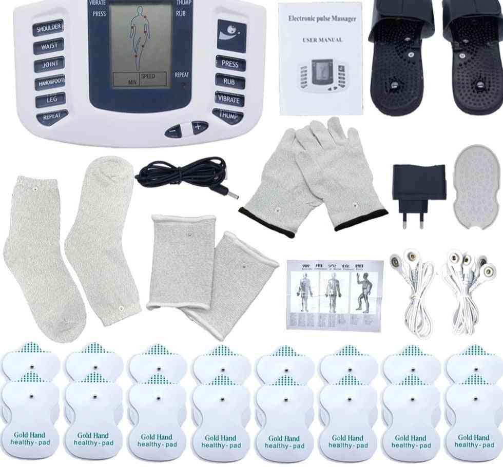 Elektrický svalový stimulátor - desítky akupunkturní hubnutí masér, 16 polštářky digitální terapie