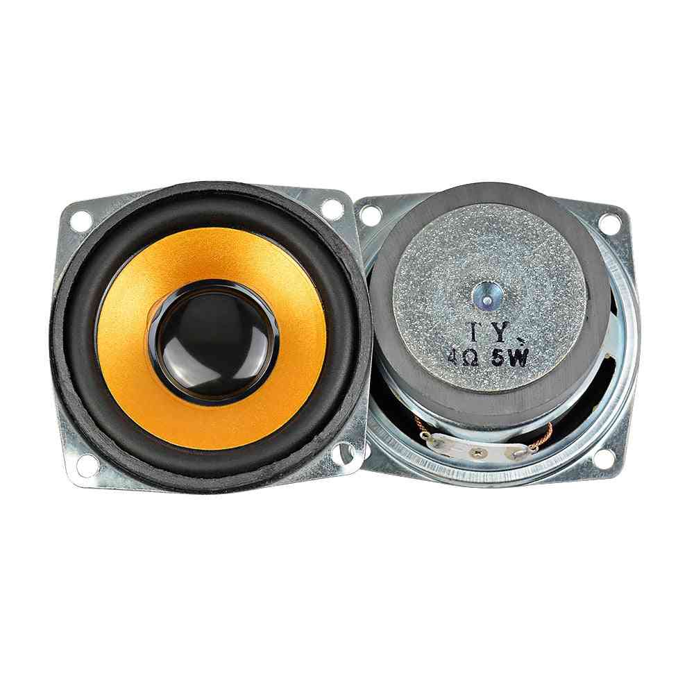 2 stks 4 Ohm 5 W Audio-Luidspreker 2.5-inch 66mm Volledige Bereik Rubberen Kegel Altavoz Vierkante Luidspreker DIY Home / Theater Sound Systeem