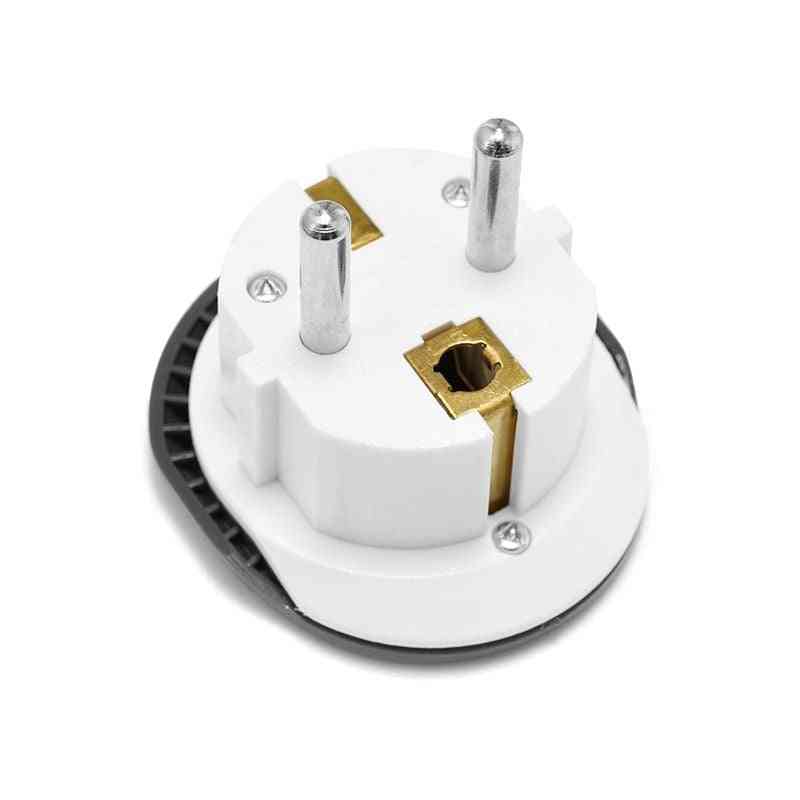 EU-kontaktadapter universal 16A, 2-stiftsuttag AU / UK / CN / US till EU-vägguttag, AC 250V reseadapter hög kvalitet