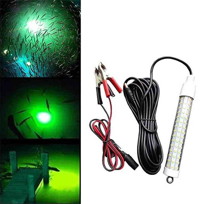 Esca artificiale 10w cercatore di pesca notturna lampada shads - led luce subacquea a goccia profonda per barca - verde / 10.5w