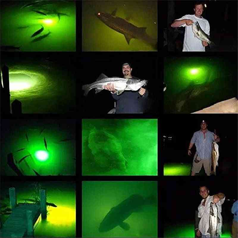 Lokaas 10w nachtvissen zoeker lamp shads - led boot diepe drop onderwaterlicht - groen / 10,5w