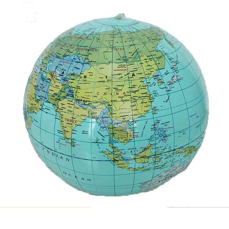 Globo terráqueo inflable: enseñar geografía educativa, mapa de juguete, pelota de playa con globo
