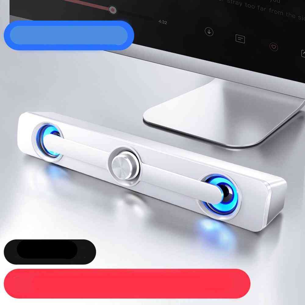 Wired Computer Bar Stereo Bass Bluetooth Speaker For Pc, Laptop, Phone And Tablet