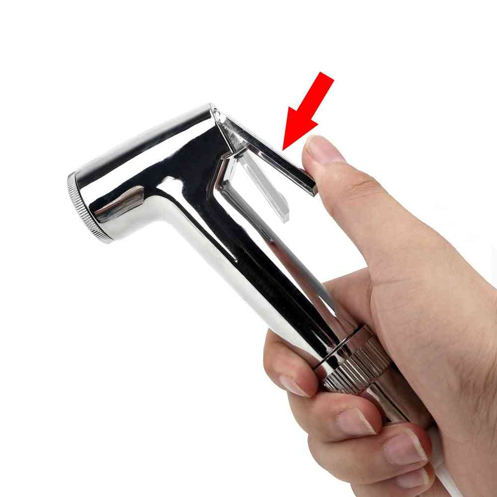 Shower Head Nozzle With Telephone Hose Spray Gun Bathroom Cleaning Tools