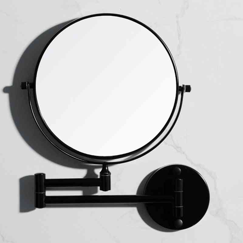 Wall-mounted Round Shaped Foldable Beauty Mirror Magnifying Glass For Makeup Bathroom