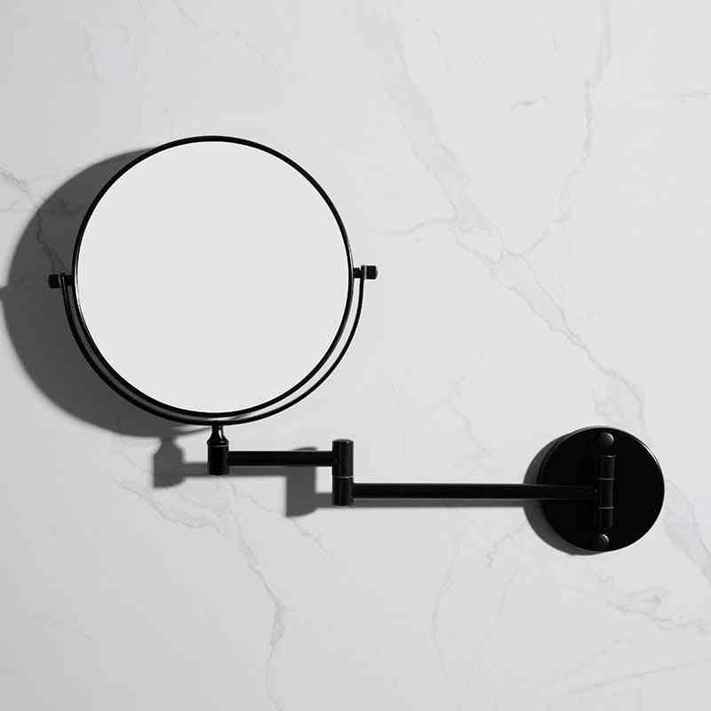 Wall-mounted Round Shaped Foldable Beauty Mirror Magnifying Glass For Makeup Bathroom