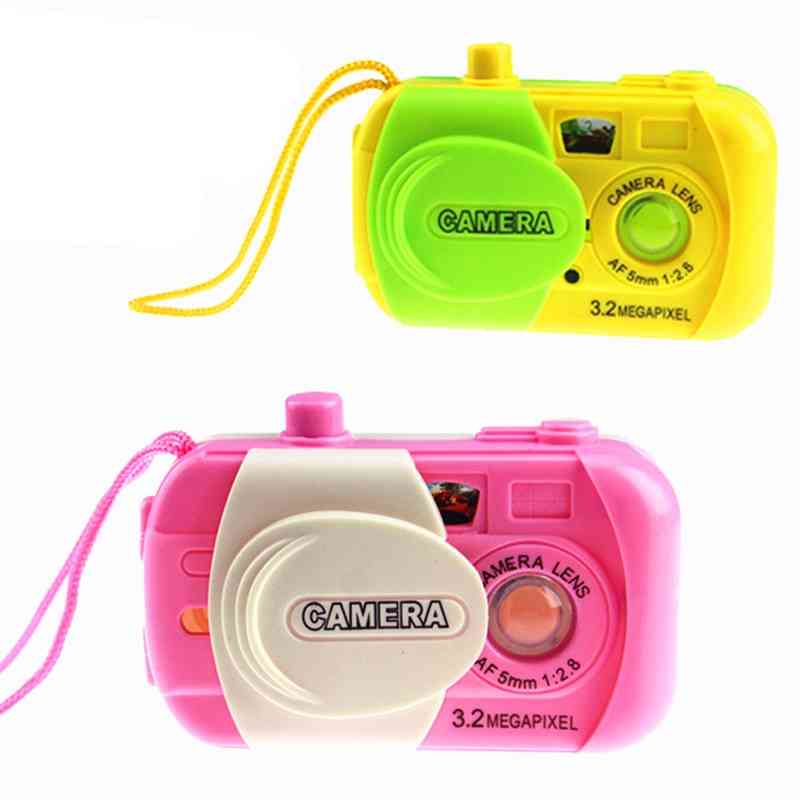 Simulering mini kreative kamera legetøj børn projektion, børn uddannelse legetøj kameraer drenge piger (tilfældig farve)
