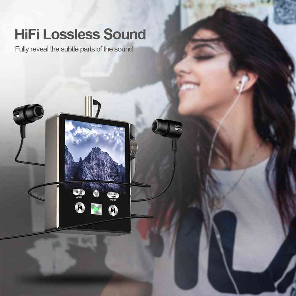 Mp3 lejátszó Bluetooth érintőképernyővel - walkman rádió hordozható beépített hangszóró zenelejátszó