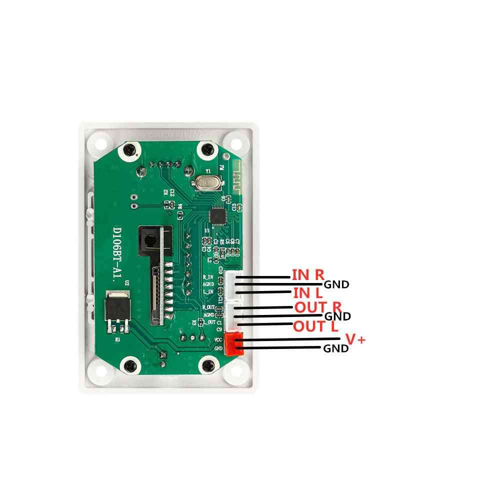 Mikrofón, handsfree, bezdrôtový USB prehrávač do auta - slot pre kartu tf / usb / fm