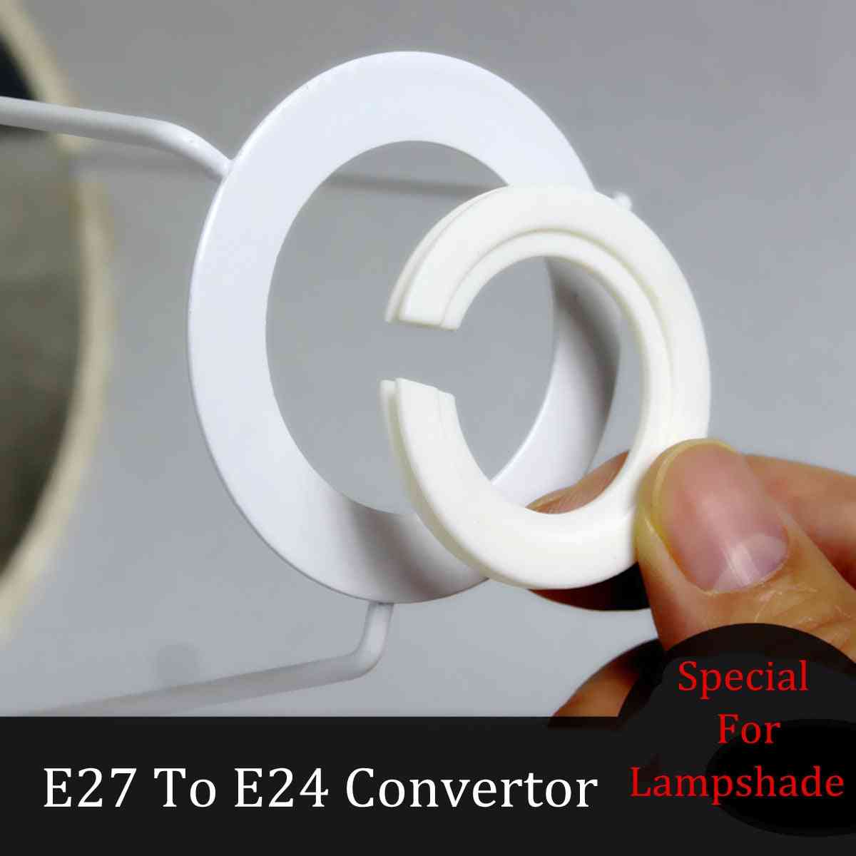 E27 converteren naar e14, lampenkap lamp licht, fix ring adapter ring voor transverter lamp kap borgring fitting (wit)