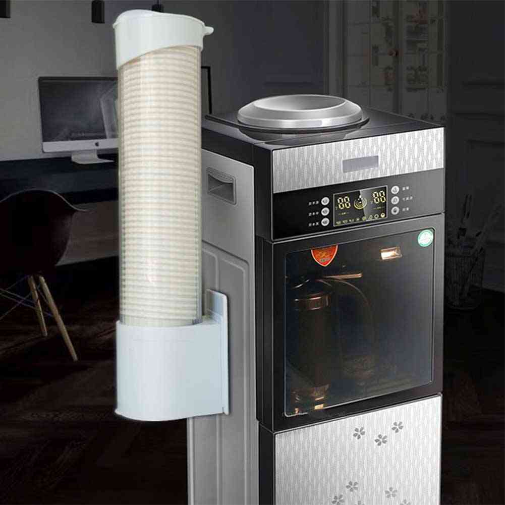 Wall Mounted, Self Adhesive, Abs Dustproof - Paper Cup Dispenser