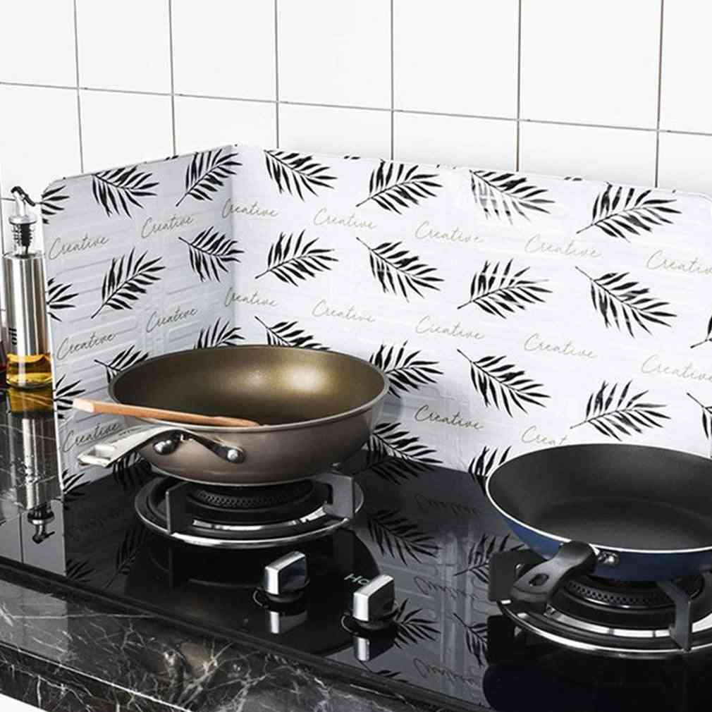 Oil Aluminium Foil Plate, Gas Stove Oil Splatter Screens Kitchen Tool