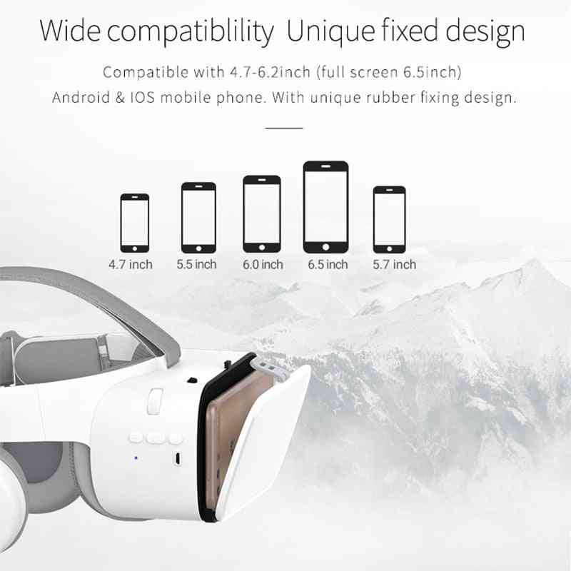 Z6 upgrade 3d-okulary vr-zestaw słuchawkowy google-kartonowe okulary wirtualnej rzeczywistości bluetooth-bezprzewodowy kask vr do smartfonów - tylko vr bez pudełka