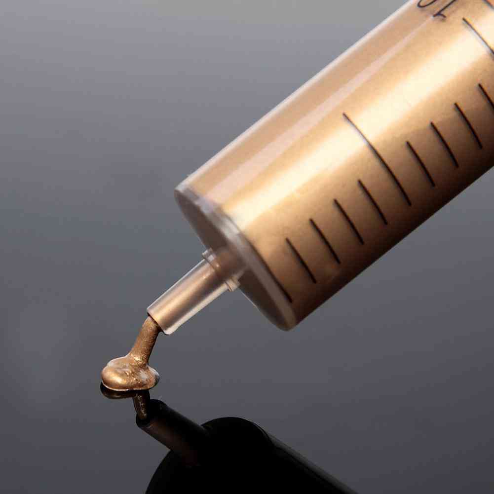 Gold Thermal Grease Syringe From Silicone