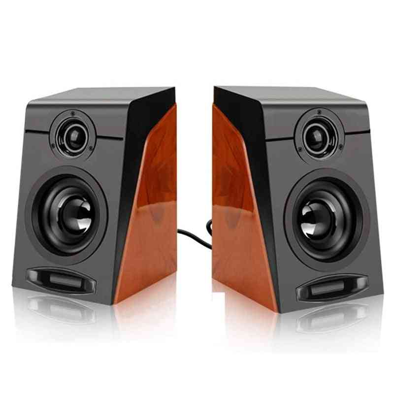 Computer-speakers With Surround-stereo, Usb Wired Powered Multimedia-speaker For Pc/laptops/smart Phone 3wx2