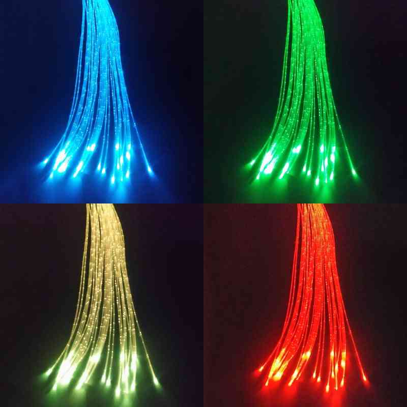 Side Glow Sparkle Flammpunkt Glasfaserkabel, Wasserfall Vorhang Effekt für sensorische Leben Dekor - Sparkle Glasfaser / 0,75 mm 50 Stück 2m