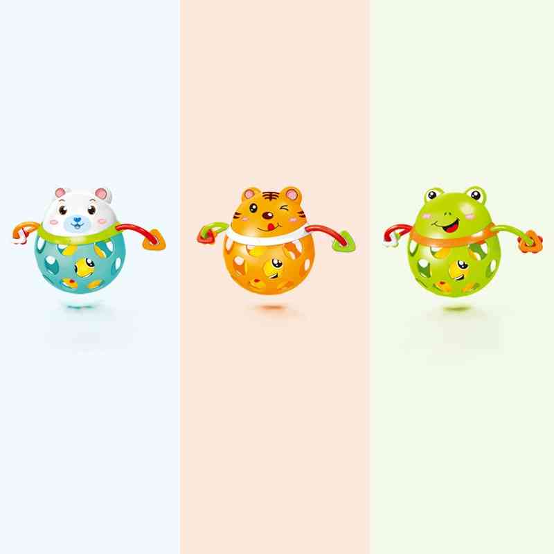 Baby Rattles Toy Cars Soft Plastic Teether Early Educational Hand Bell Baby