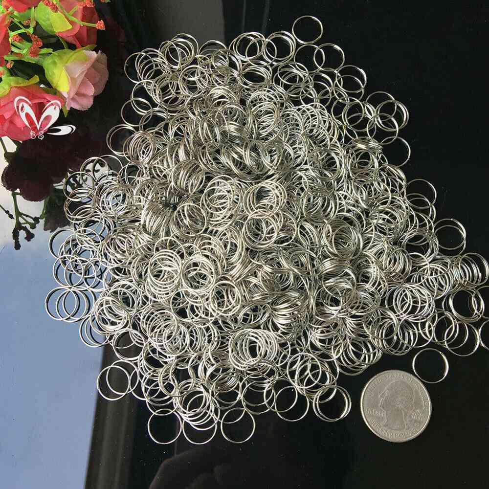 100pc 12mm Silber Ringverbinder Kronleuchter Teile für Kette hängen Kristall Anhänger