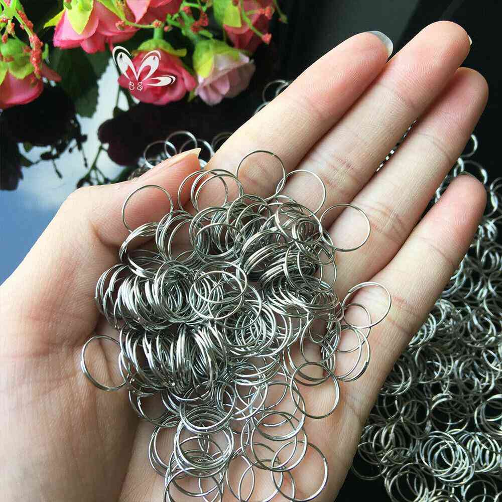 100pc 12mm Silber Ringverbinder Kronleuchter Teile für Kette hängen Kristall Anhänger