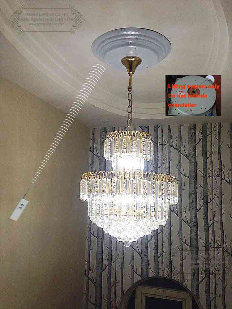 Auto Remote Controlled Chandelier Hoist Lamp - Lighting Lifting System