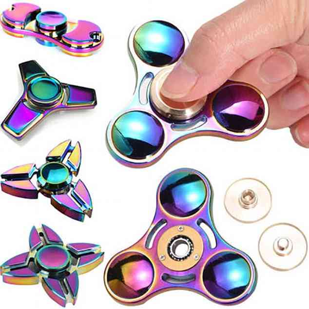 Finger Spinner Fidget, Metal Hand Spinner For Anxiety, Stress Relief, Focus