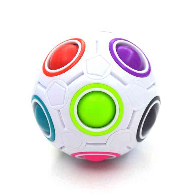 Cubo mágico de la bola del arco iris, bola del rompecabezas de la velocidad para el aprendizaje educativo de los niños