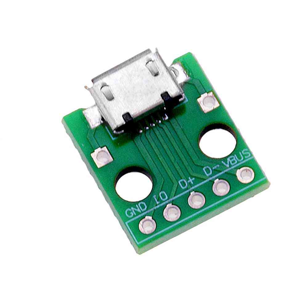 Micro usb naar dip adapter 5pin vrouwelijke connector b type pcb converter breadboard switch board smt moeder zetel (10 stks-200004889 10 stks-202408827)