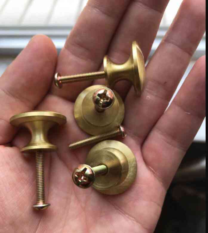 Antique Brass Knob - Cabinet Handle And Dressing Table Drawer Pull Furniture Hardware