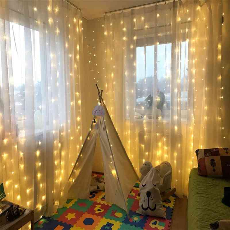 Bärbart hus för barn tält dekoration, matta, led lampor