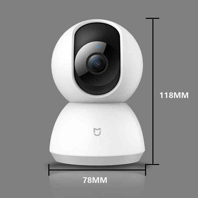 Smart kamera ptz version 1080p och mörkerseende webbkamera med 360 vinkel - vit eu plug-350364