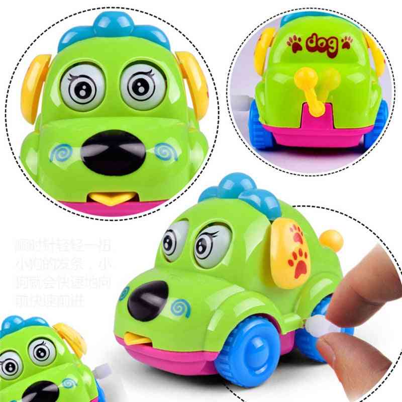 Barn urverk roligt, linda upp leksaker - tecknad valp tunga urverk bil -