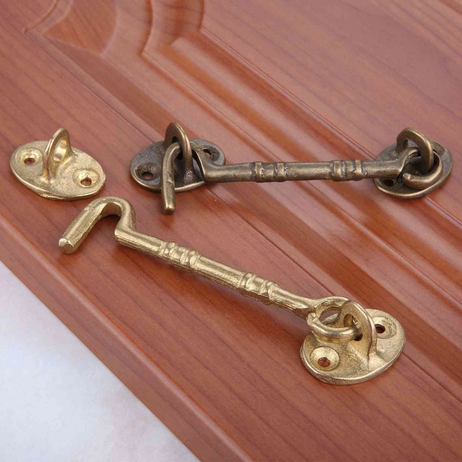 1pc 110mm antikk bronse messing kinesisk stil dører, vinduer vind krok-spenne hasp kobber møbler skap låser - antikk bronse