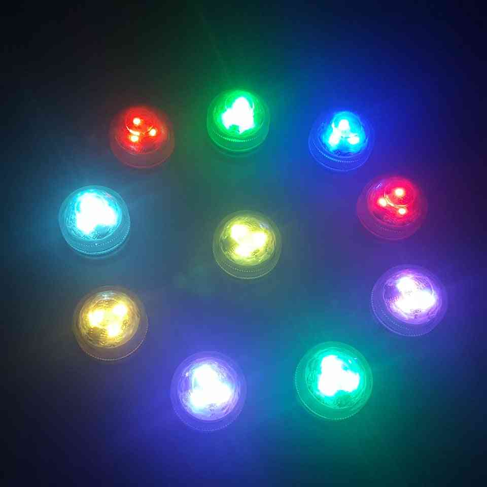 Remote Controlled Rgb Submersible Light - Battery Operated Underwater Night Lamp