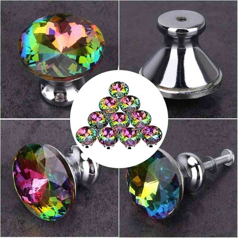Colorful Crystal Knobs-cabinet Drawer Pulls Handle