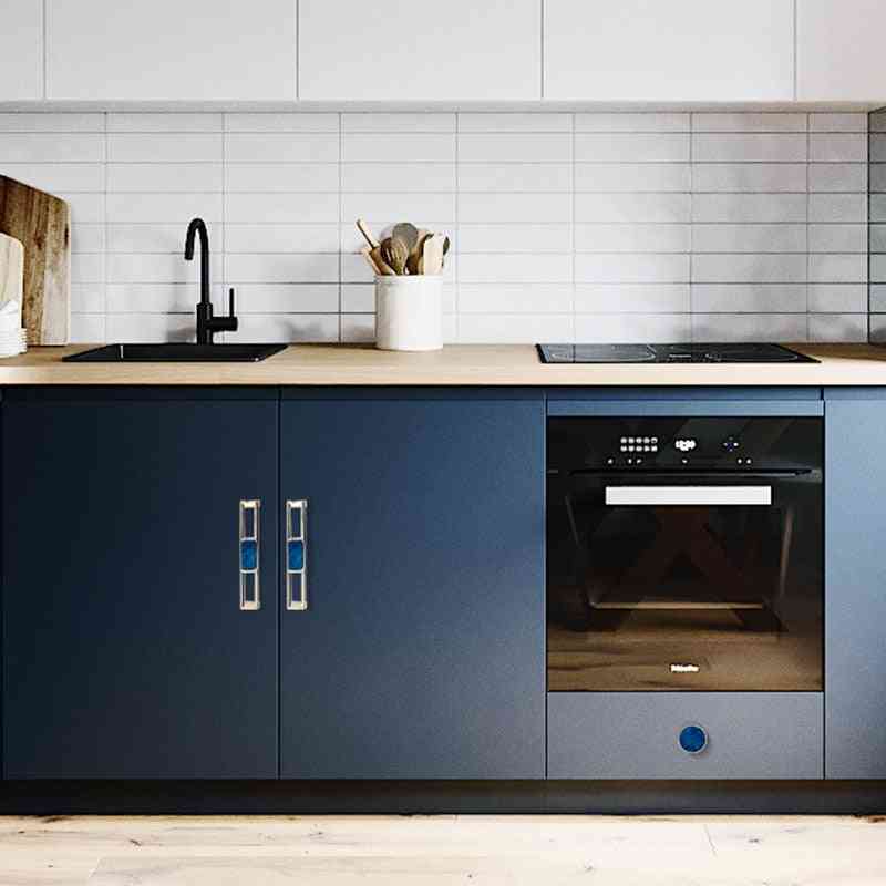 Blaue nordische Marmorschale Schrankgriff Knöpfe Schrank Schublade und Kleiderschrank zieht Küchenmöbel Hardware - 5-32mm