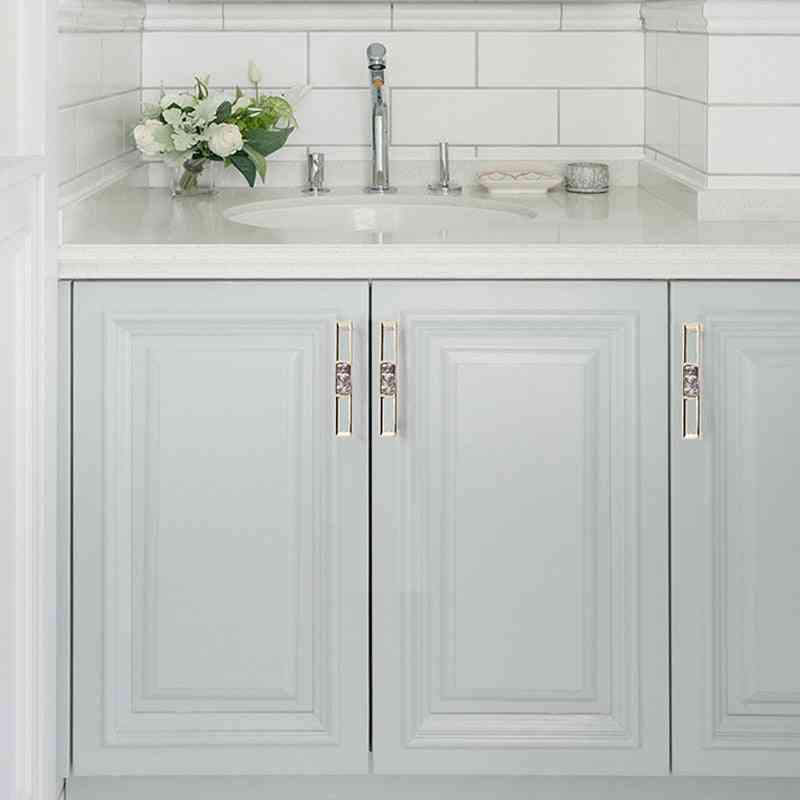Blå nordisk marmor skall skap håndtak knotter skap skuff og garderobe trekker kjøkken møbler hardware - 5-32mm
