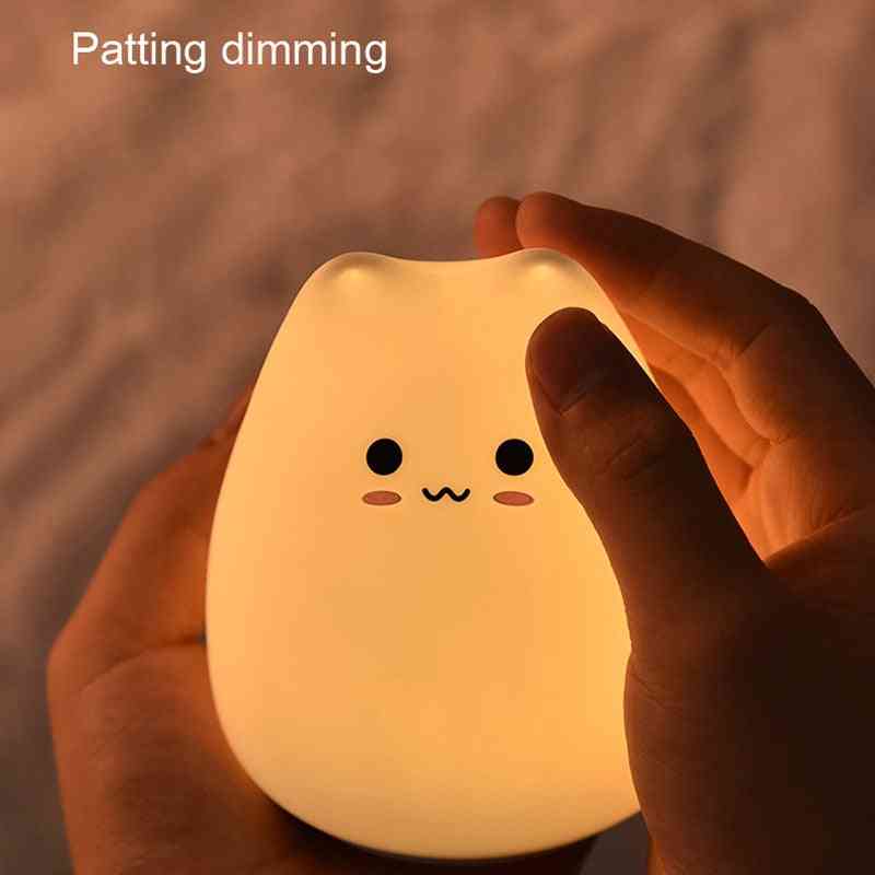Kis macska design-szilícium led éjszakai lámpa
