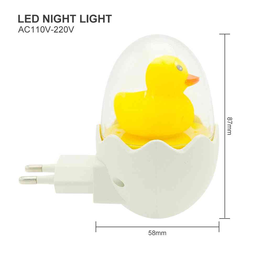 Tajming led noćno svjetlo, žuta igračka patka
