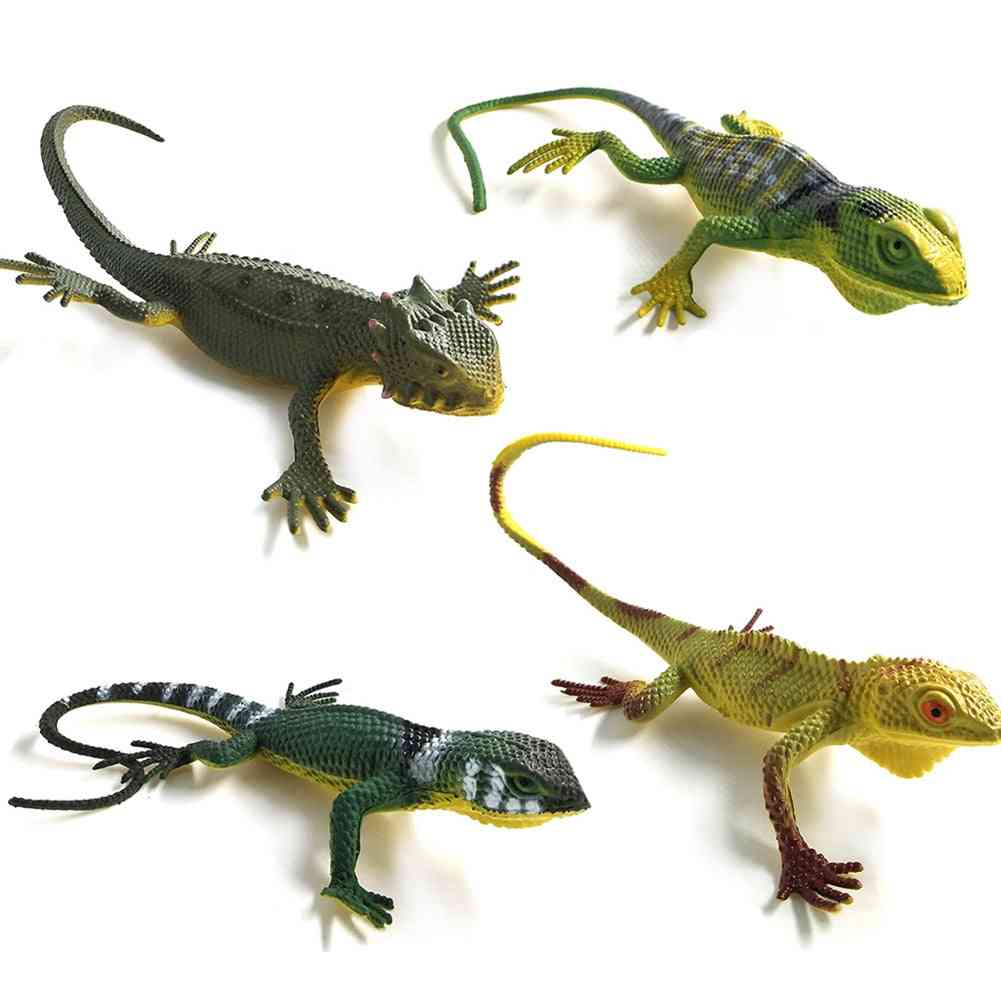 Engraçado feito à mão mini simulação lagarto lagarto animal truque de mágica infantil brinquedos educativos (12pcs 1 conjunto) -