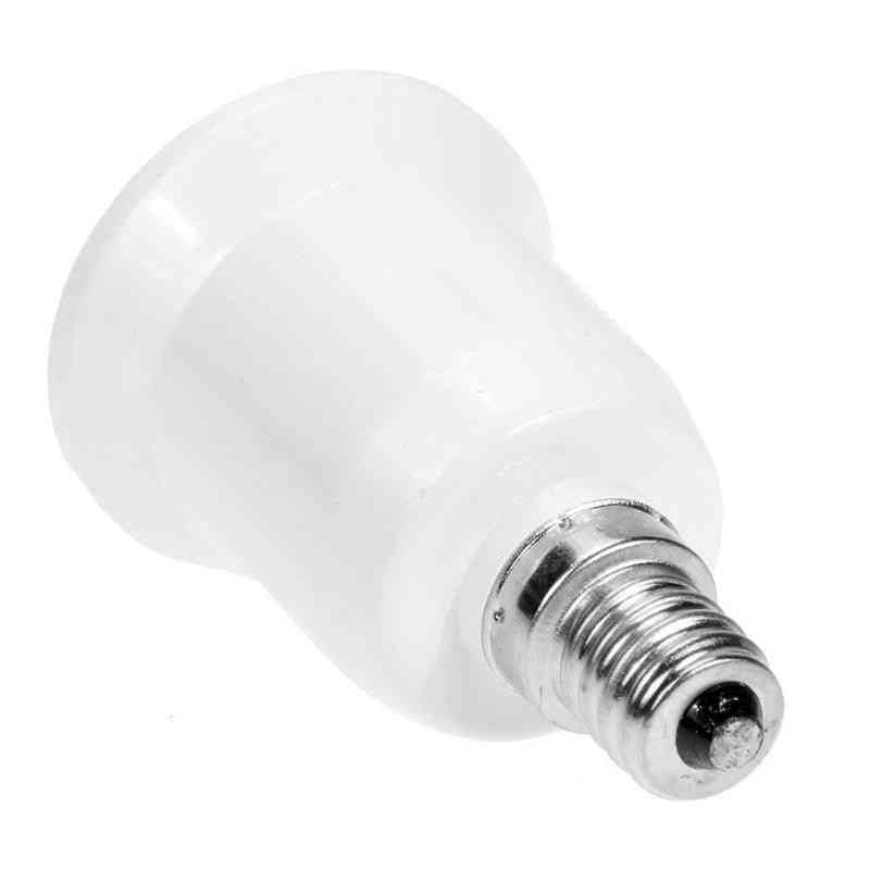 Brannsikker plastkonverter E14 til E27 adapter konverteringssokkel lampeholder og pære adapter lampeholder -