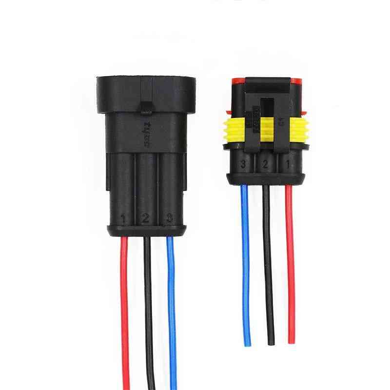 Waterproof, Electrical Auto Connector Plug With Wire Cable Harness