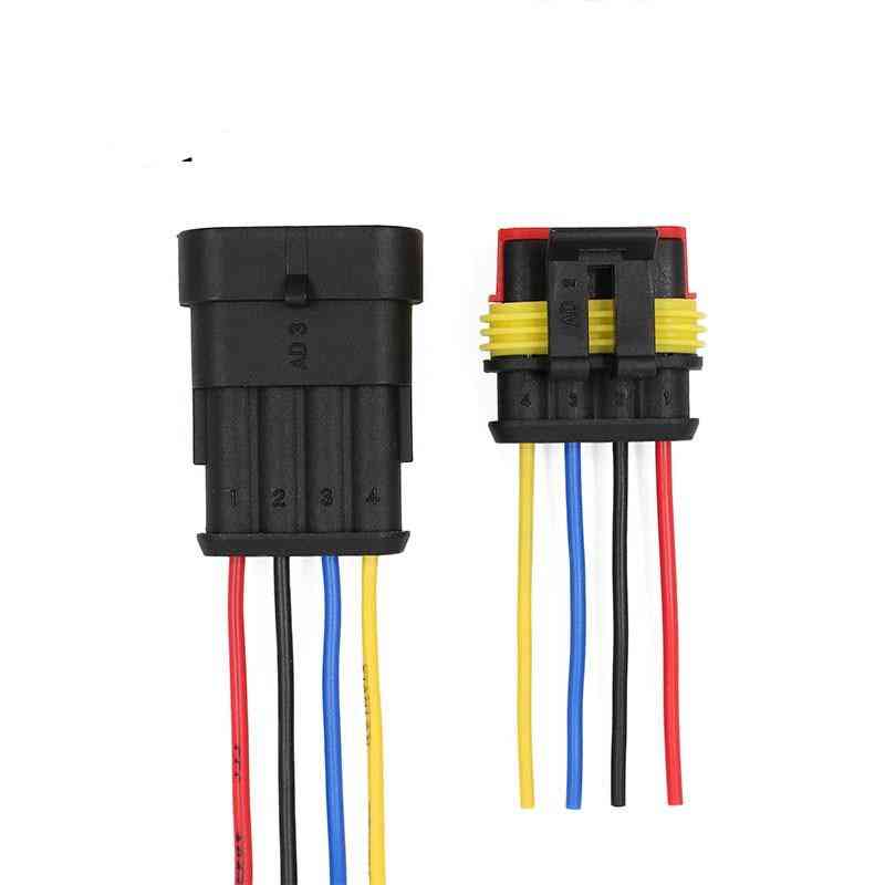 1 set amp 1p tot 6p manier waterdichte elektrische auto connector mannelijke en vrouwelijke plug met draad kabelboom - 1p